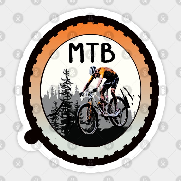 bicicleta de monta a de mtb Bike Rider Sticker TeePublic
